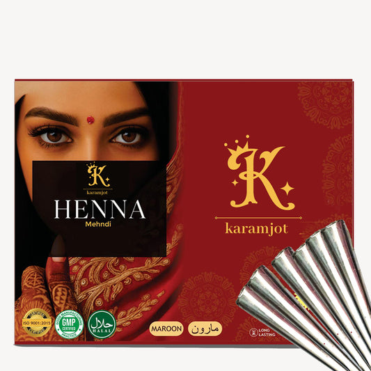 All-Natural Henna Cones for Hands & Body – Chemical-Free Mehndi with Herbal Ingredients (Pack of 12)