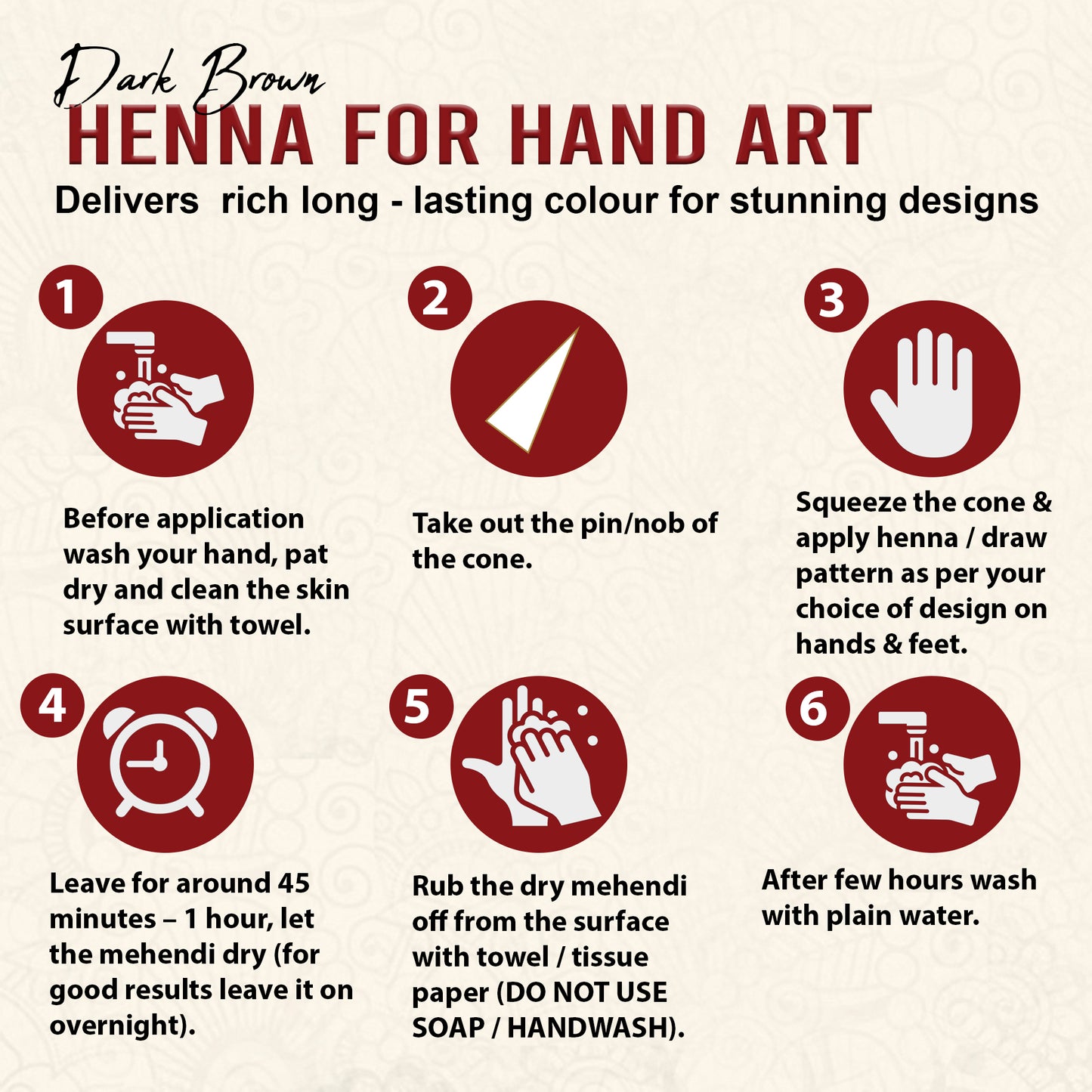 Kaveri Mehendi Cone Pack of 3 – 100% Natural Henna | Deep Rich Color