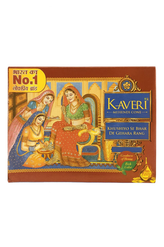 Kaveri Mehendi Cone Pack of 12 – 100% Natural Henna