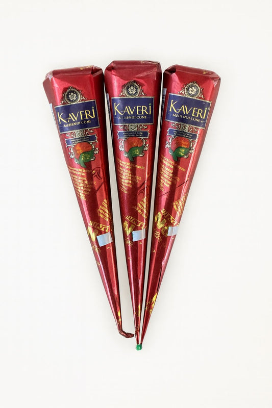 Kaveri Mehendi Cone Pack of 3 – 100% Natural Henna | Deep Rich Color