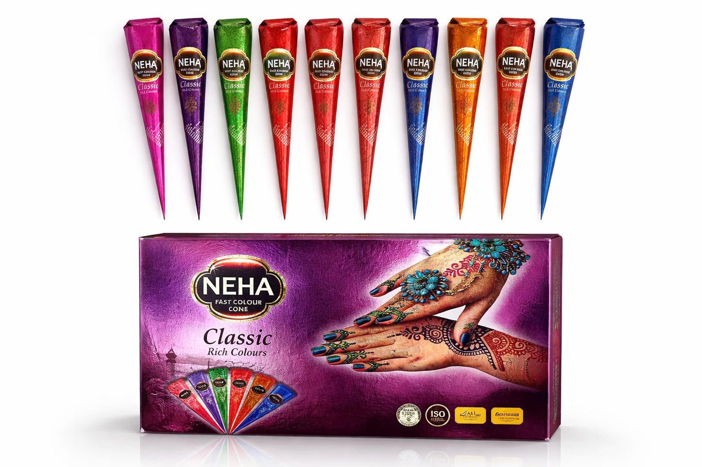 Neha Coloured Henna Cones Pack Of 12